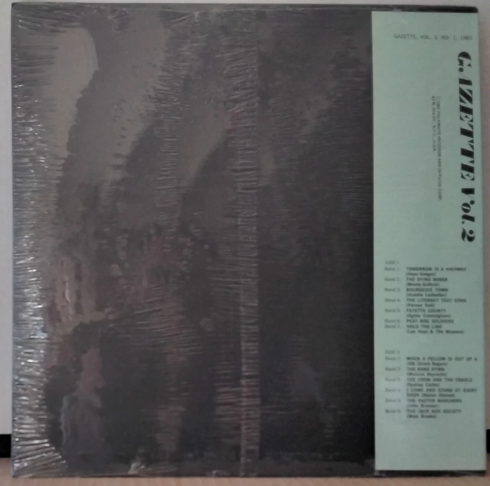 PETE SEEGER - GAZETTE VOL.2 1961 FOLKWAYS RECORDS FN 2502 Still Sealed US rareLP - Image 2 of 2