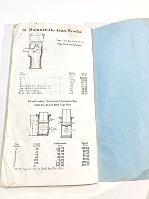 antique brochure CATALOG somerville iron works CAST PIPE fittings | eBay
