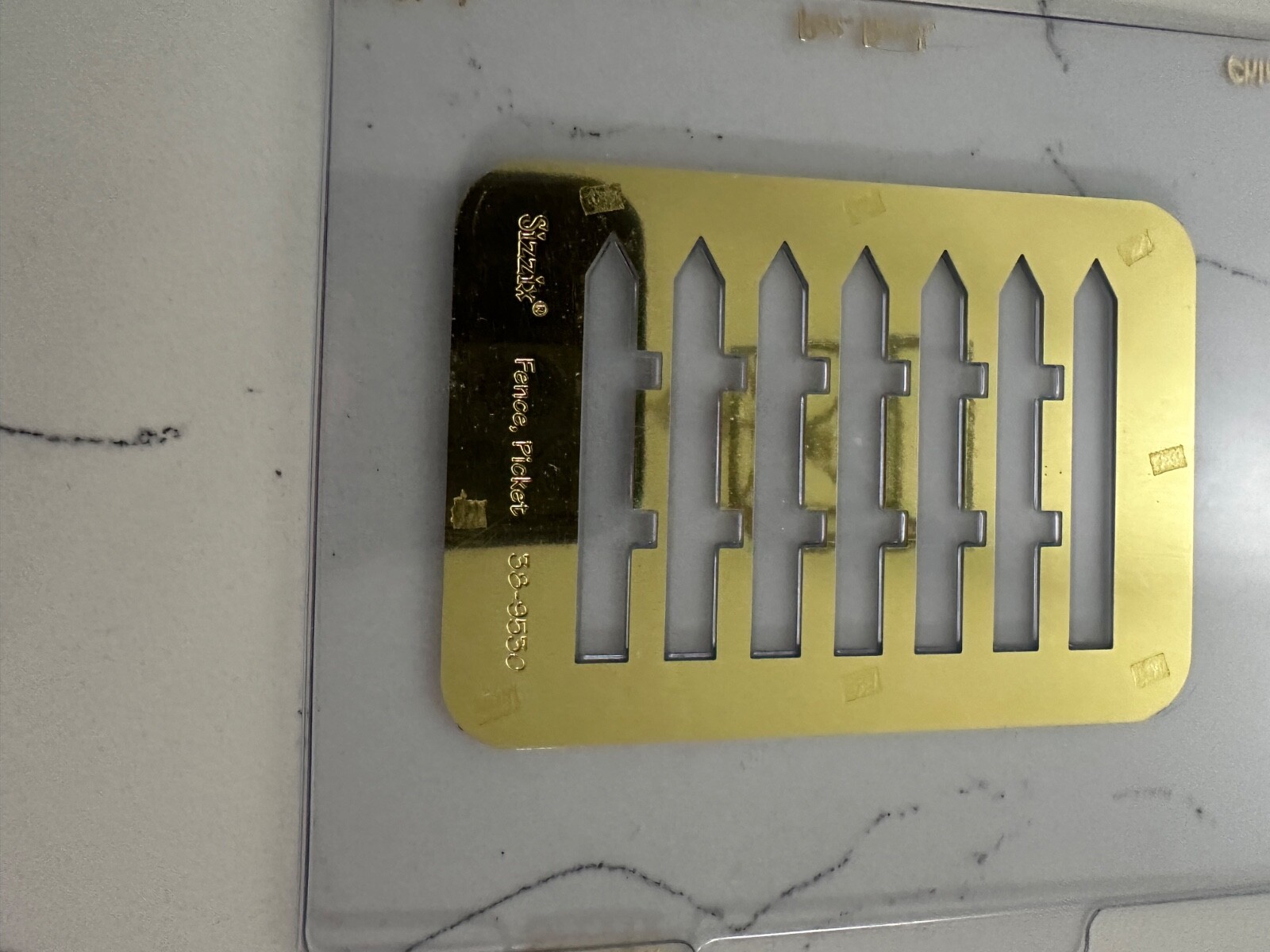 Sizzix Simple Impressions Brass Embossing Folder -- Fence, Picket  38-9530