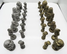 Set scacchi vintage ALCOA Alice nel paese delle meraviglie in alluminio