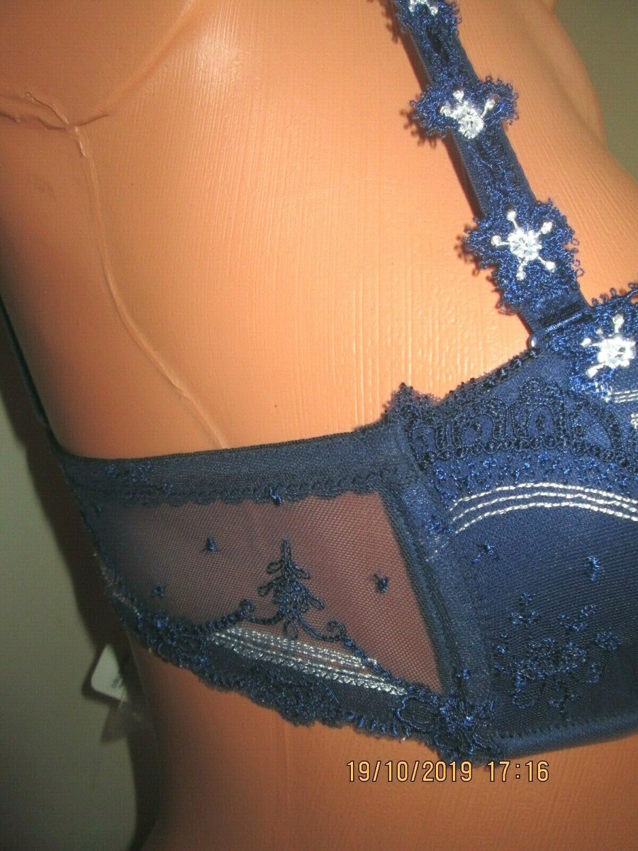 Soutien-gorge Bandeau Lise Charmel 'Croisière' - Bleu Marine - Taille 85B - Bretelles Amovibles - Neuf