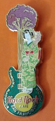 Hard Rock Café San Francisco 2003 Cherry Blossom Oriental Girl & Guitar