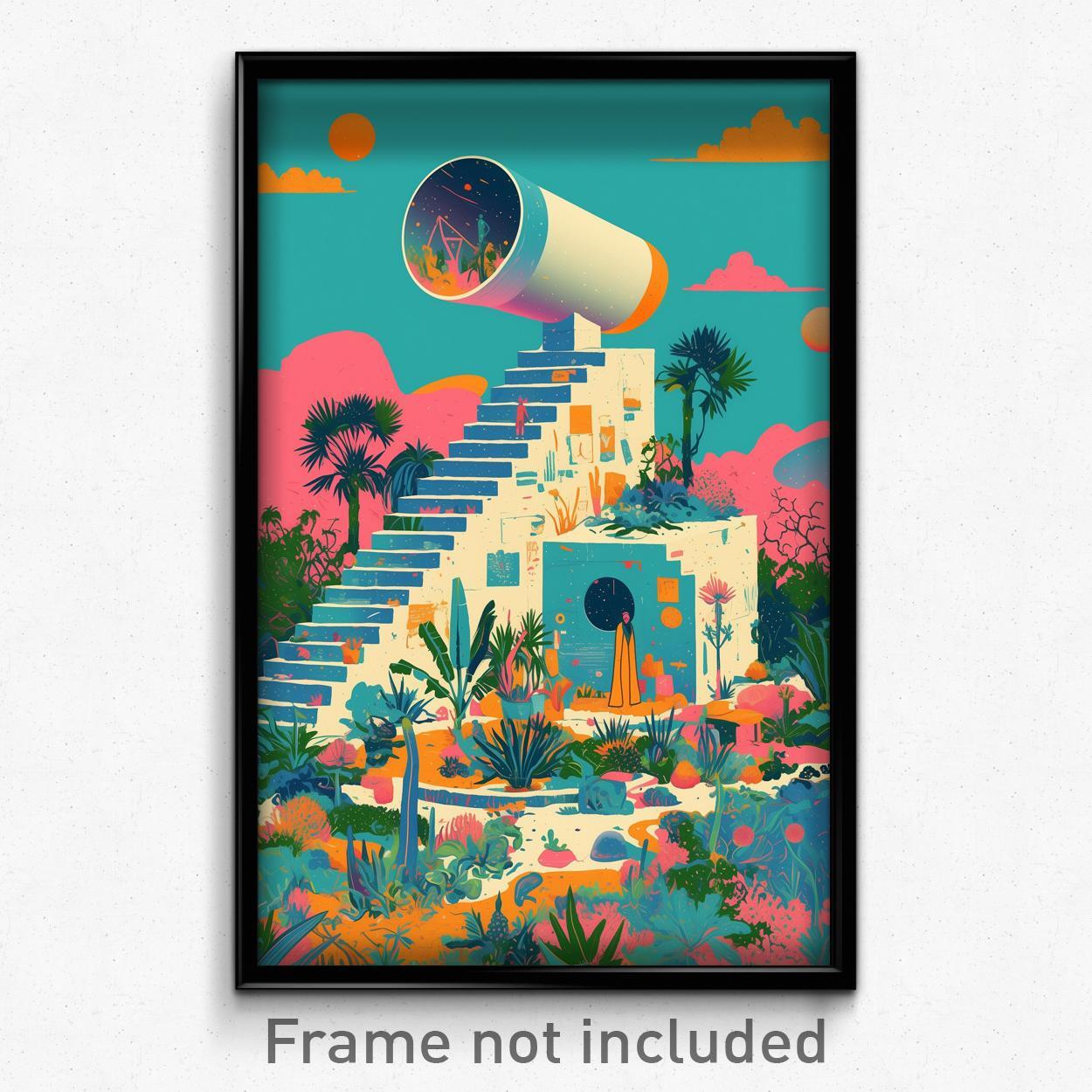 Retro Mexican Film Art Print - Triangular Observatory Cinema Poster