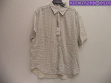 Men's Size XXL Coastaoro Lordes Plaid Short Sleeve Shirt Yellow Blue CSS19547SWN