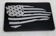 Worn Stripe Battle Flag, Billet Aluminum Hitch Cover Plug, 3x5 Made In USA