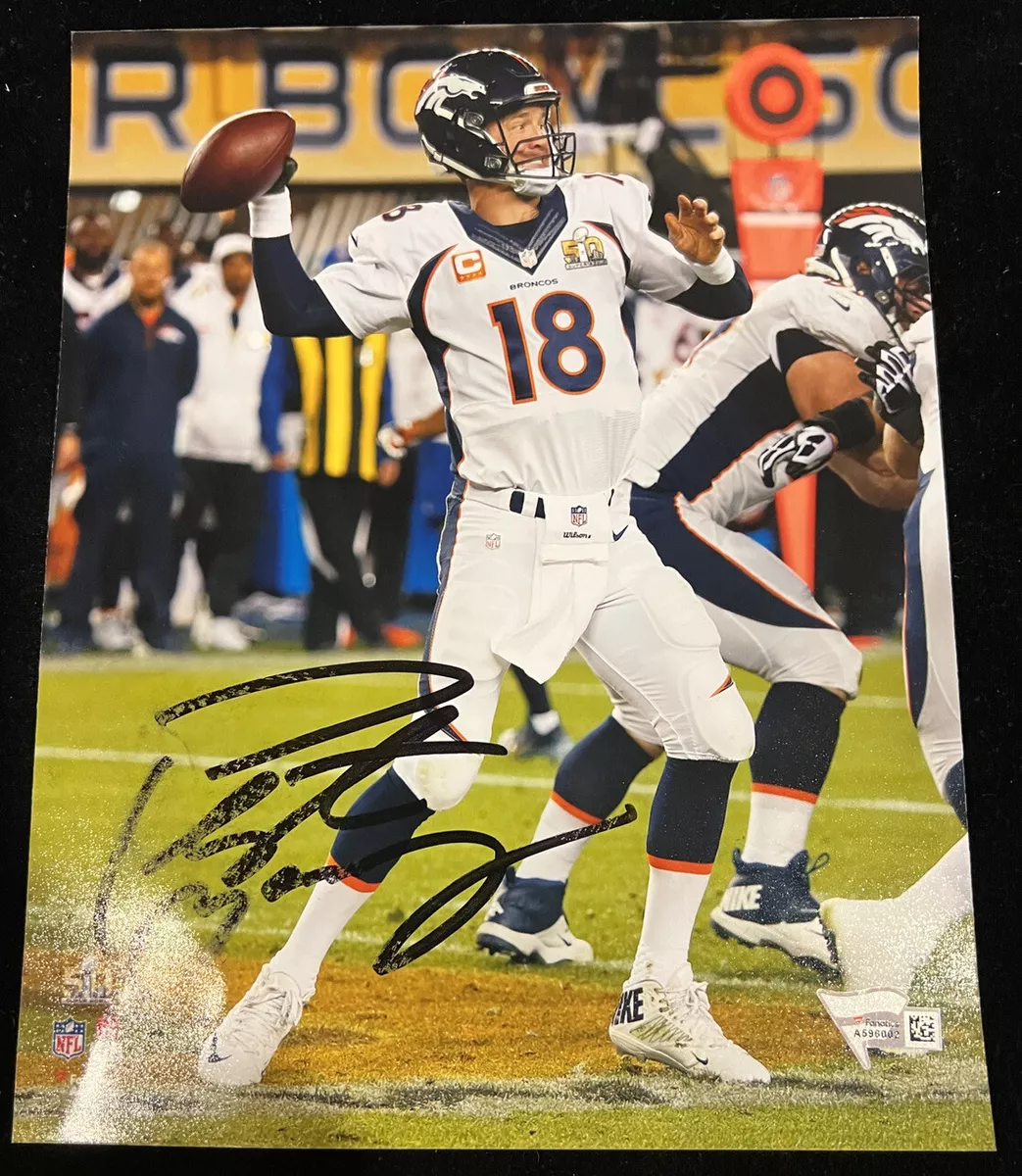 Autographed peyton best sale manning broncos jersey