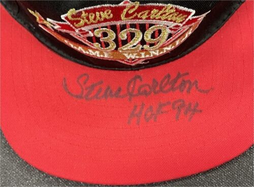 Steve Carlton Signed Autographed Custom Hat 329 Game Winner "HOF 94" JSA AV38430 - Picture 2 of 4