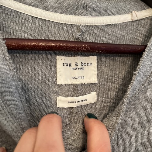 Henley Rag & Bone New York Classic Flame manga larga, gris jaspeado - XXL - Imagen 5 de 10