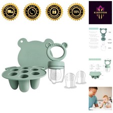 Teething Baby Food Freezer Tray  Silicone Popsicle Molds - Safe, Fun Snack Time