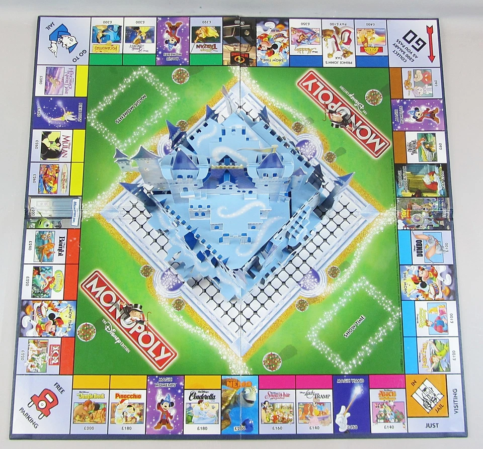 Monopoly The DISNEY Edition 2004 Vintage Collectable 3D Pop Up Castle Parker Bro - Image 4 of 4