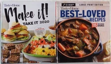 Set of 2 Taste of Home's Cookbooks! Best-Loved Recipes and Make It Take It 2020