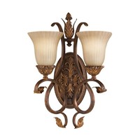 Wandlampe Anabell 10 In Bronze 2-Flammig B:36Cm Rustikal Leuchte Wohnzimmer Flur