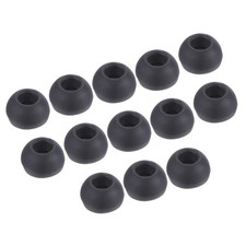 Replacement Silicone Ear Tips Earbuds Bud Large Size Tips Black 24 Pcs
