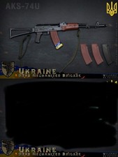 1/6 scale flag set Ukrainian Mechanical Brigade Artillery - AKS-74 only #cee44f