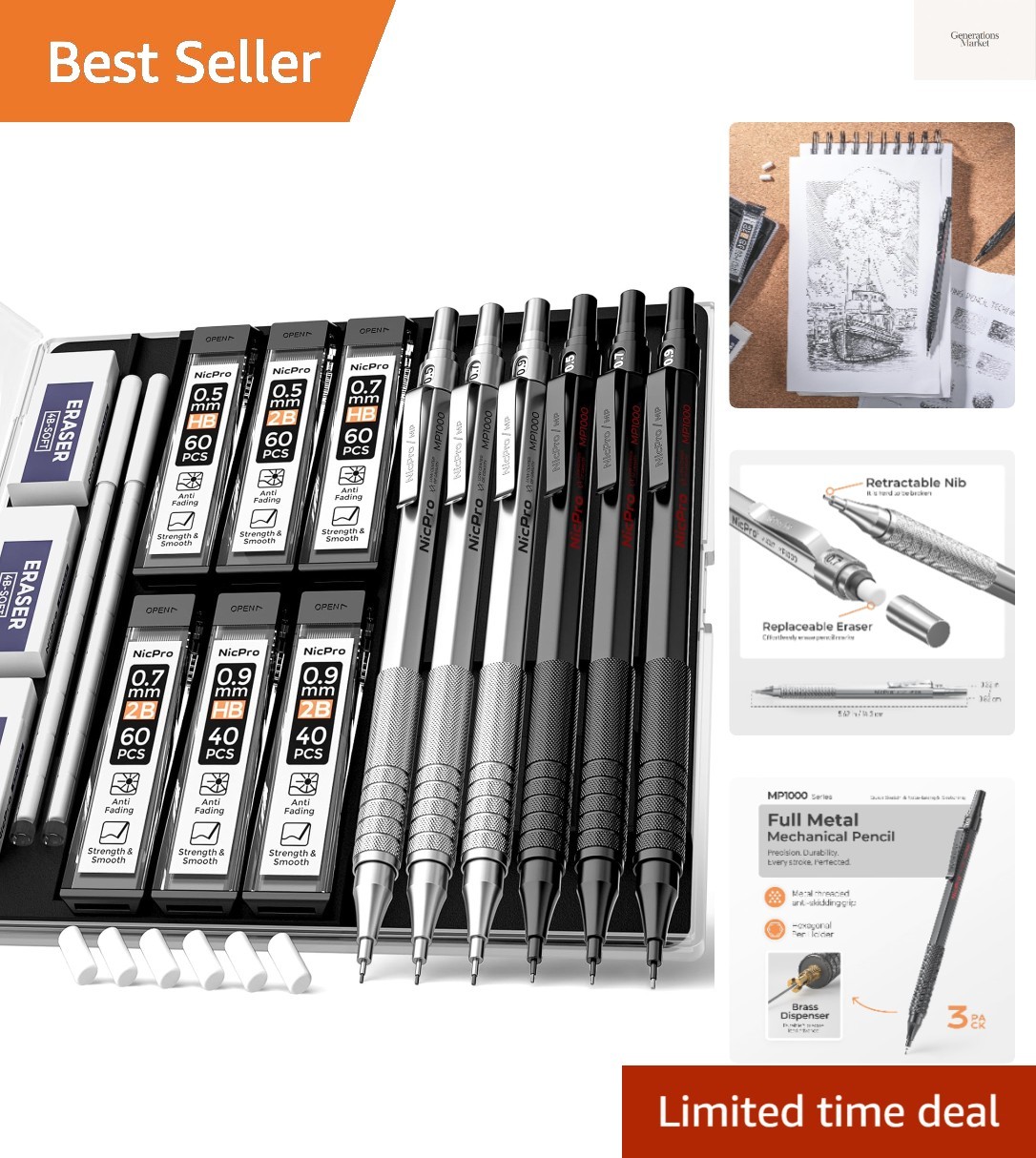 Set With Case, 6pcs Mp1000 Artist ...