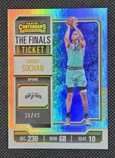 JEREMY SOCHAN 2023-24 Panini Contenders #70 BLUE GAME TICKET /49 Spurs