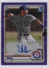 2020 Bowman Chrome Prospects Purple Refractor 5/250 Diosbel Arias Auto y8x