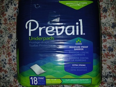 Prevail Underpads Extra Strong Large 23 x 36 in Moisture Proof 18 Ct PV-418