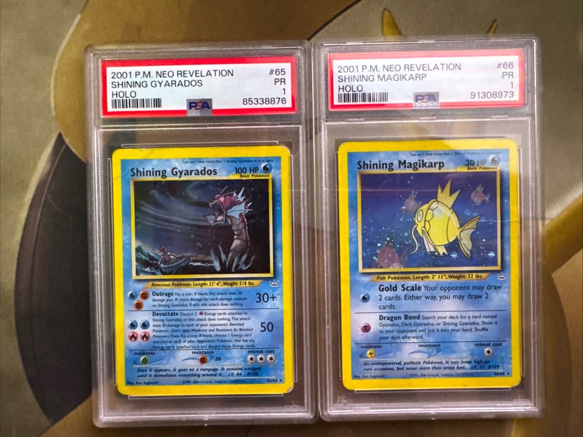 shining magikarp shining gyarados ポケカ Shining Gyarados and Shining Magikarp PSA 1 SET Neo