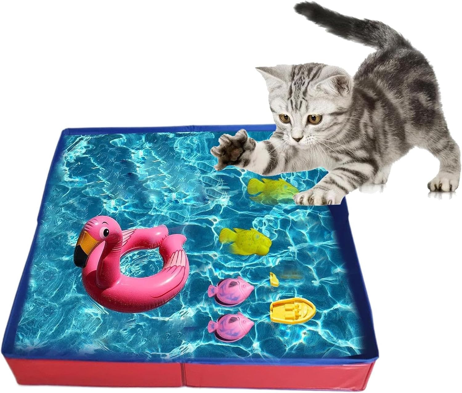 Piscina Para Bañar Mascotas - PVC Plegable En Forma Cuadrada Para Baño De Mascot