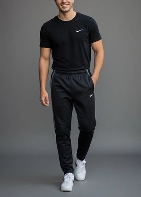 Nike Mens Track Training Y2K Ankle Zip Pants Black Gray Medium 29 Inseam