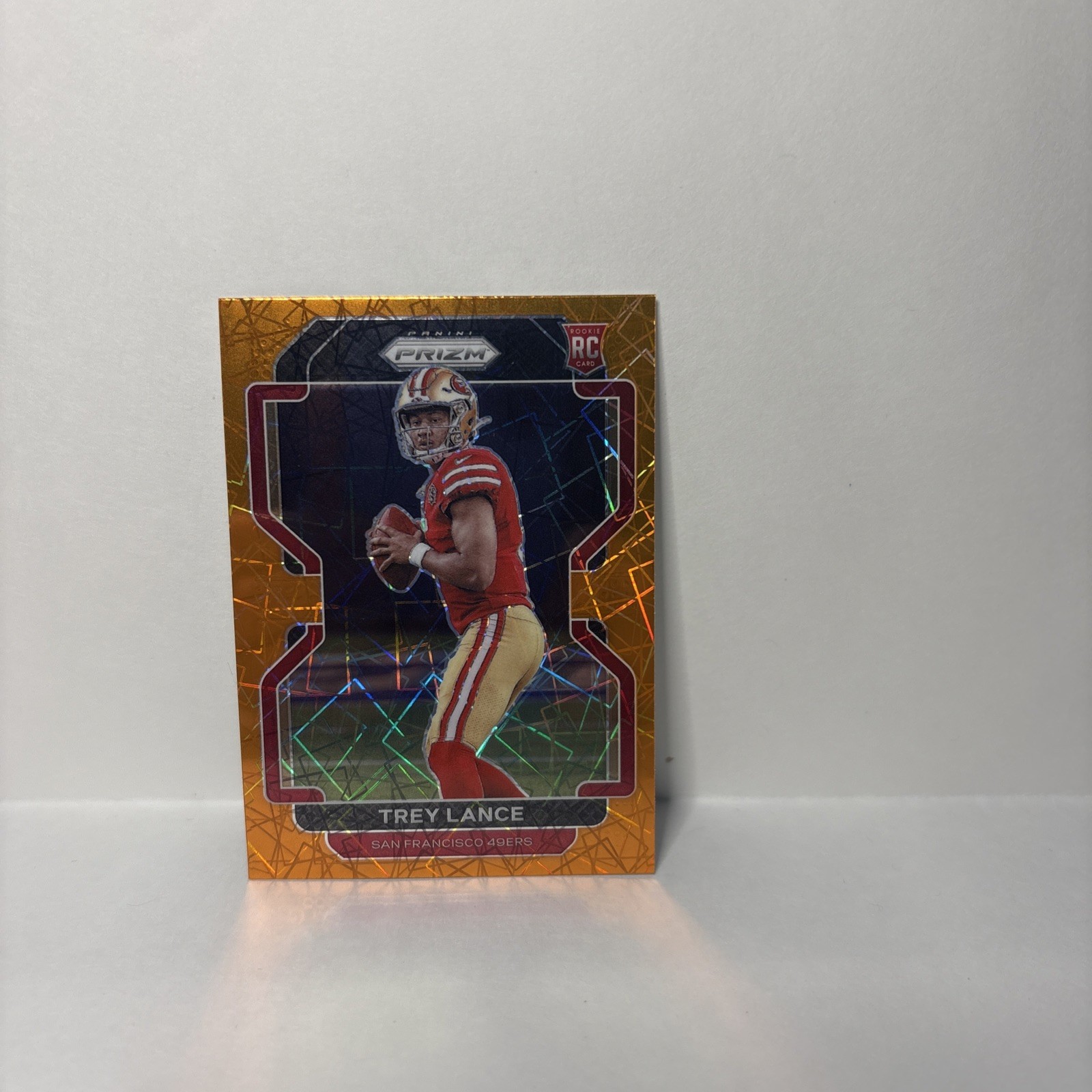 2021 Panini Prizm Trey Lance RC Rookie Orange Lazer Prizm #333