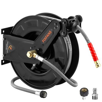 #ad Pressure Washer Hose Reel with Hose for Hot and Cold Water 3 8quot; X 50 FT Stee... $283.24