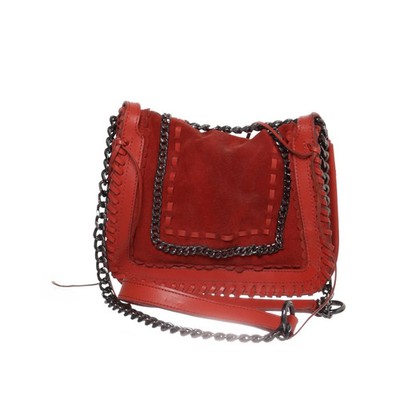 Zara Woman, Umhängetasche, Damen, Leder, Rot, 23, 6, 19 cm #zC8