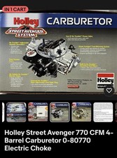 Holley 770 Cfm Street Avenger Carburetor Electric Choke Vacuum Secondaries -4150
