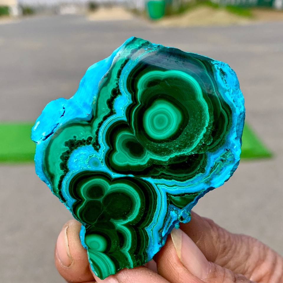 100G Natural Chrysocolla/Malachite transparent cluster rough mineral ...