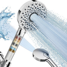Filtered Shower Head with Handheld, High Pressure 10-Spd Detachable Chrome Showe
