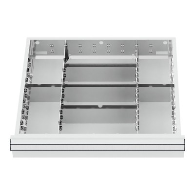 STIER Schubladeneinteilung Metalleinteilung BLH 100/125 mm Innenmaß 500x450 mm 8