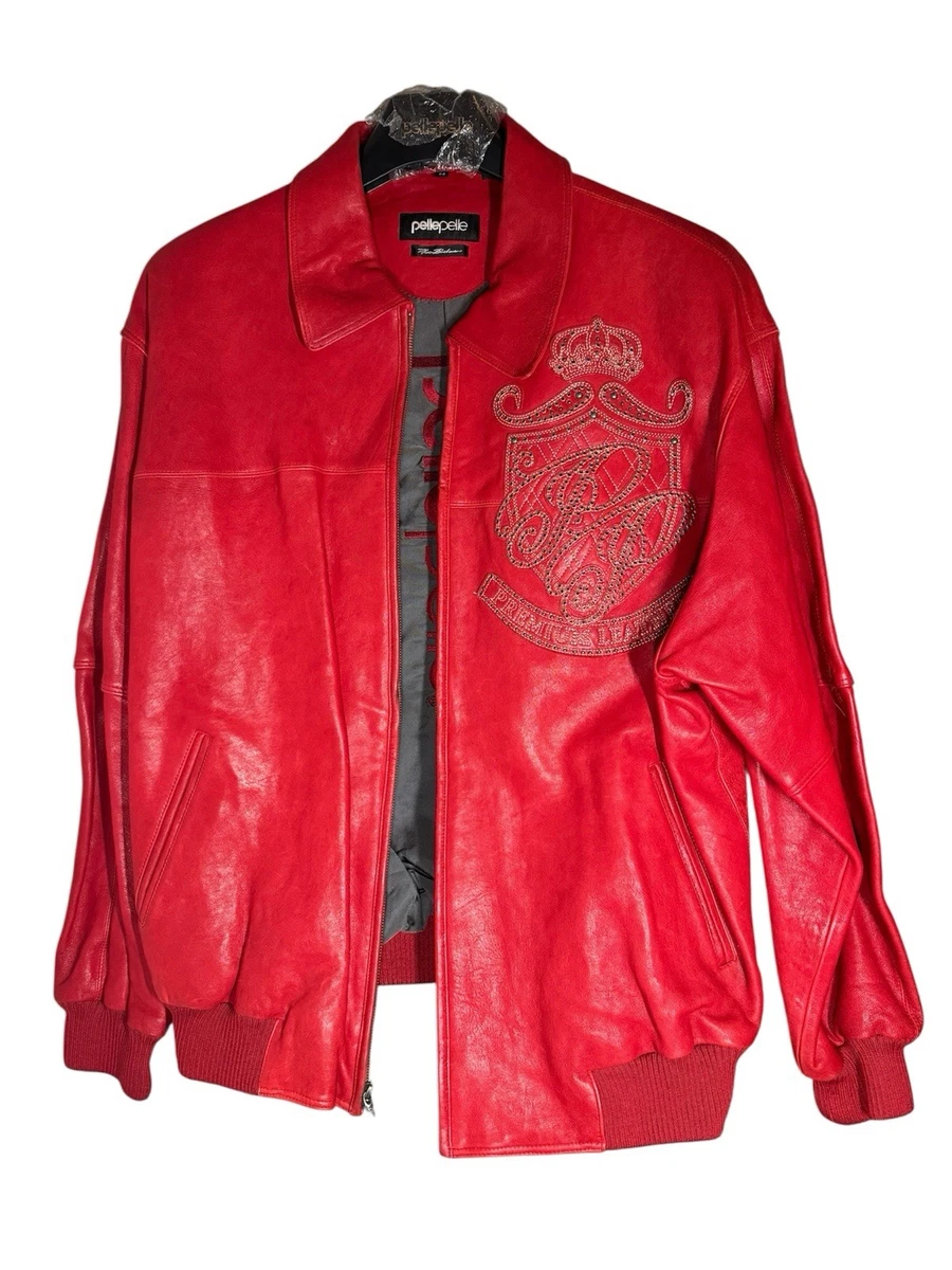 Pelle Pelle Leather Outer Shell Red Coats, Jackets & Vests for Men