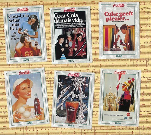 6 Coca-Cola Collectible Cards-Series 2-1994 Trade Cards-Ephemera-Junk Journal