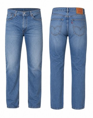 Levi s 505 Jeans Mens 36x32 Light Wash Straight Leg Regular Fit Denim Dadcore