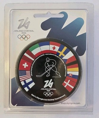 SOUVENIR PUCK MILANO CORTINA 2026 ITALY Men's Olympic Ice Hockey Tournament