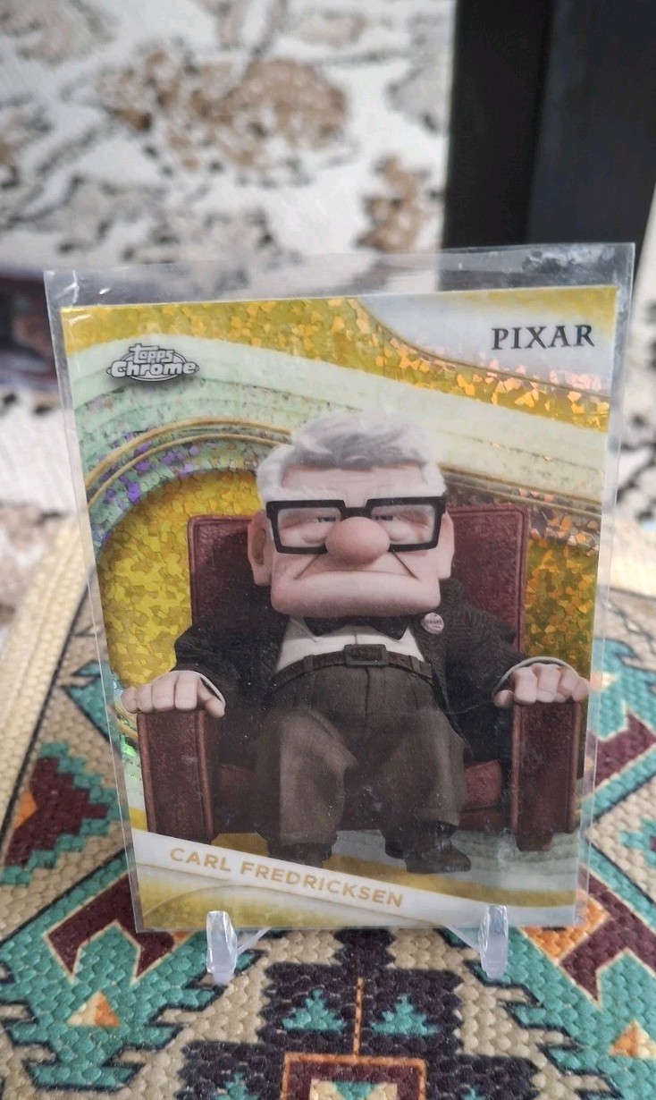 2025 Topps Chrome Disney Carl Fredricksen Yellow Mini Diamonds