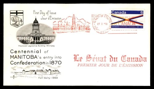 Mayfairstamps Canada FDC 1970 Manitoba Senate of Canada First Day Cover aaw_6208