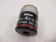 Nikon E Plan 4x / 0.10 OFN20 WD 30 Microscope Objective Lens for Eclipse Models