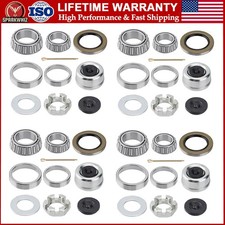 4Sets 25580 14125A Trailer Hub Wheel Bearing Replace Kit Fit 5200-7000lbs Axles