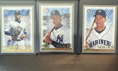 2000 Topps Magic Moments Derek Jeter, Ken Griffey Jr & Alex Rodriguez 