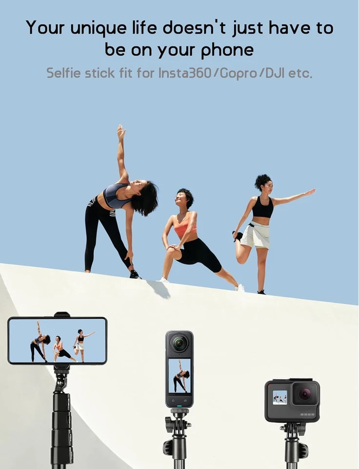 Combo de palo y trípode para selfies Ultimate - Perfecto para fotografía de hasta 118 pulgadas Foto 4 de 4