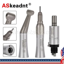 Dental Slow Low Speed Handpiece Straight Contra Angle Air Motor 4Hole FX