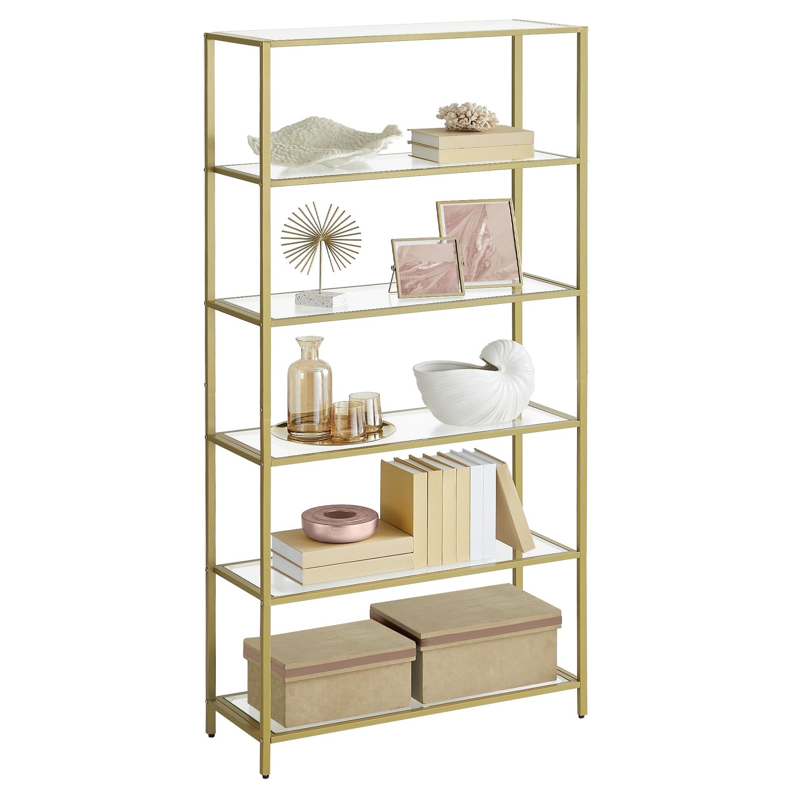 6-Tier Slim Bookcase for Bedroom Bathroom Home Office Storage