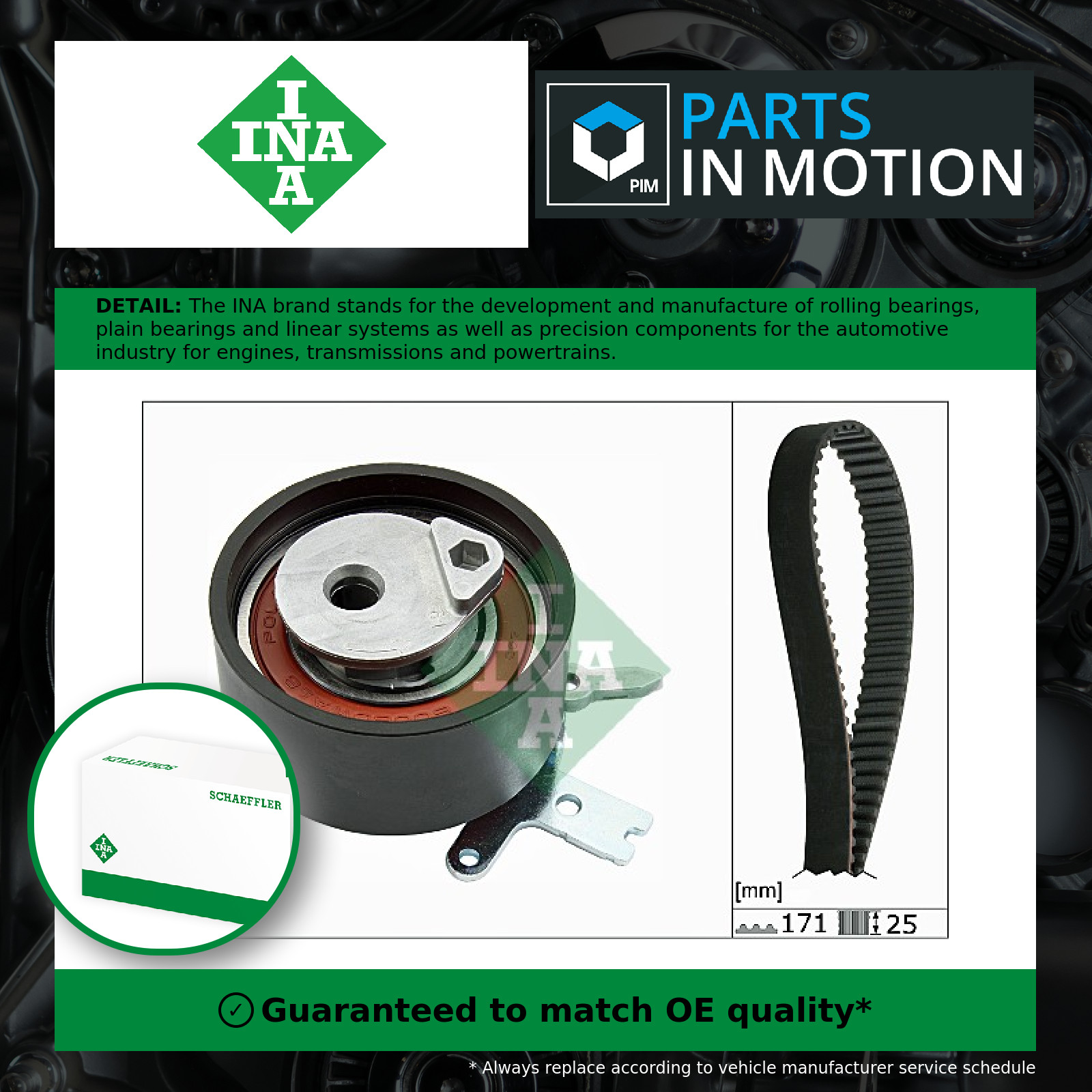 Timing Belt Kit fits JEEP WRANGLER Mk3 2.8D 2007 on ENS Set INA 68029524AA New