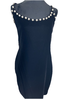 Et Al crushed Black Velvet hand beaded cocktail dress Size 6 VTG 90s/Y2K  Bodycon | eBay