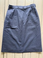 Vintage PENDLETON Skirt 6 Lined. Pockets, 100 Virgin Wool, Navy Blue Plaid