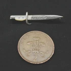 WW1 sweetheart brooch, bayonet style, mother of pearl grip, engraved 'OSTENDE'