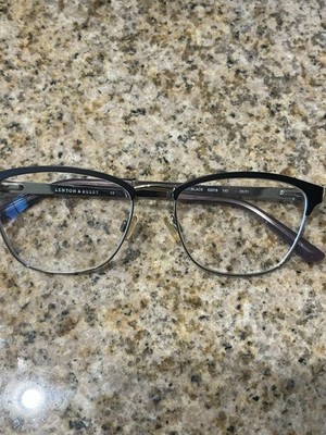 Lenton & Rusby Full Rim Black Metal Eyeglass Frames 5216 Unisex Solid 52mm