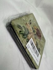 Zestaw kwadratowych podstawek z gumy z recyklingu zestaw 4 kwiatów 4x4 kwiaty motyl